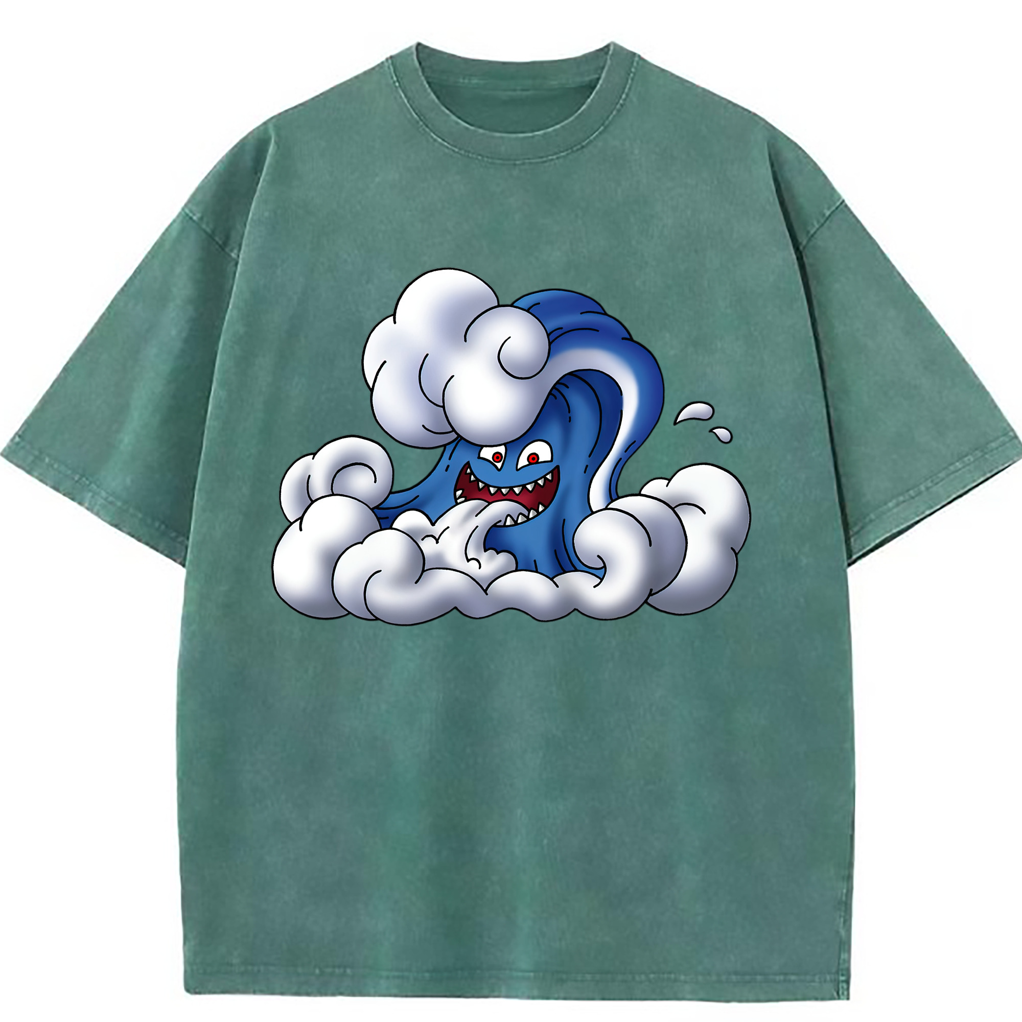（画像用） ドラゴンクエスト Doragon Kuesuto Dragon Quest 綿100% ヴィンテージ風 半袖Tシャツ（フロントプリント）